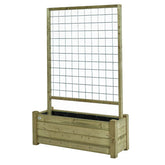 plantenbak hout recyclebaar met rek voor klimop plant